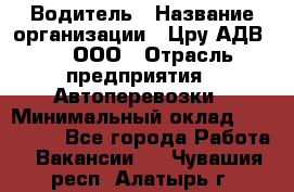 Водитель › Название организации ­ Цру АДВ777, ООО › Отрасль предприятия ­ Автоперевозки › Минимальный оклад ­ 110 000 - Все города Работа » Вакансии   . Чувашия респ.,Алатырь г.